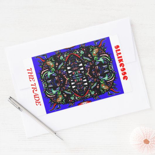 het vak rechthoekige sticker (Envelop)