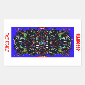 het vak rechthoekige sticker