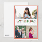 Het Vakantie van Ho van Ho x3 Feestdagenkaart (Voorkant / Achterkant)