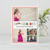 Het Vakantie van Ho van Ho x4 Feestdagenkaart (Staand voorkant)