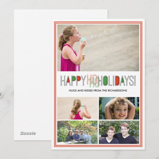 Het Vakantie van Ho van Ho x5 Feestdagenkaart (Voorkant / Achterkant)