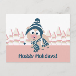 Het Vakantie van Hoggy! Het leuke Varken van de Feestdagenkaart