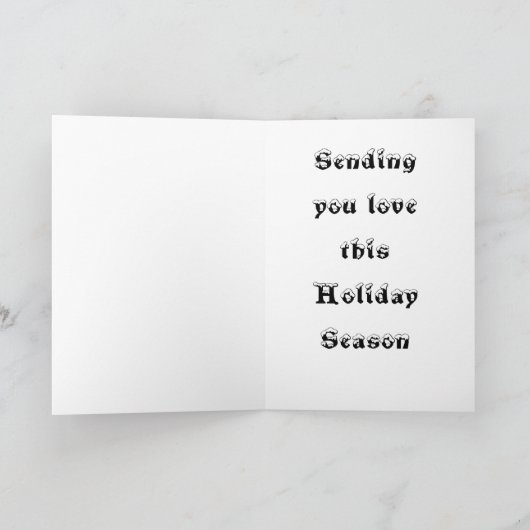 Het Vakantie van U van het hart Feestdagen Kaart (Binnen)