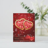 Het Valentijnse Hart van de Diamant Feestdagenkaart (Staand voorkant)