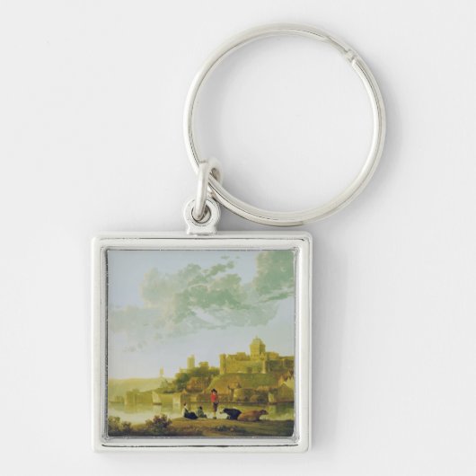 Het Valkhof te Nijmegen door Aelbert Cuyp Sleutelhanger (Voorkant)