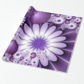 Het vallen in de Abstracte Bloemen van de Liefde & Cadeaupapier (Uitgerold)