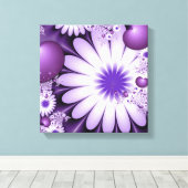 Het vallen in de Abstracte Bloemen van de Liefde & Canvas Afdruk (Insitu (Houten vloer))