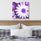 Het vallen in de Abstracte Bloemen van de Liefde & Canvas Afdruk (Insitu (Slaapkamer))