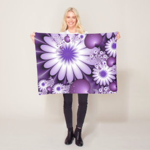Het vallen in de Abstracte Bloemen van de Liefde & Fleece Deken