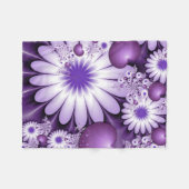 Het vallen in de Abstracte Bloemen van de Liefde & Fleece Deken (Voorkant (Horizontaal))