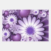 Het vallen in de Abstracte Bloemen van de Liefde & Inpakpapier Vel (Voorkant 2)