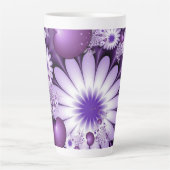 Het vallen in de Abstracte Bloemen van de Liefde & Latte Mok (Voorkant)