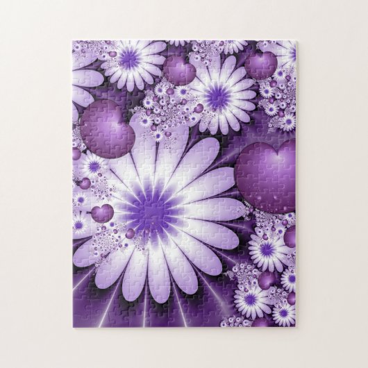 Het vallen in de Abstracte Bloemen van de Liefde & Legpuzzel (Verticaal)