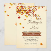 Het vallen in de Uitnodiging van de Bridal van de  (Voorkant / Achterkant)