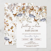 Het vallen in de Uitnodiging van het Baby shower v (Voorkant / Achterkant)