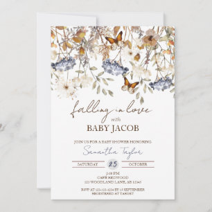 Het vallen in de Uitnodiging van het Baby shower v