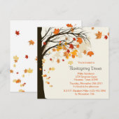 Het vallen laat Thanksgiving Innodiging van het Ki Kaart (Voorkant / Achterkant)