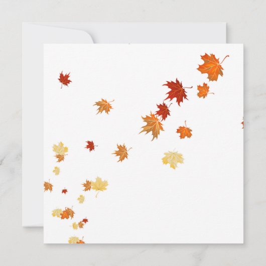 Het vallen laat Thanksgiving Innodiging van het Ki Kaart (Achterkant)