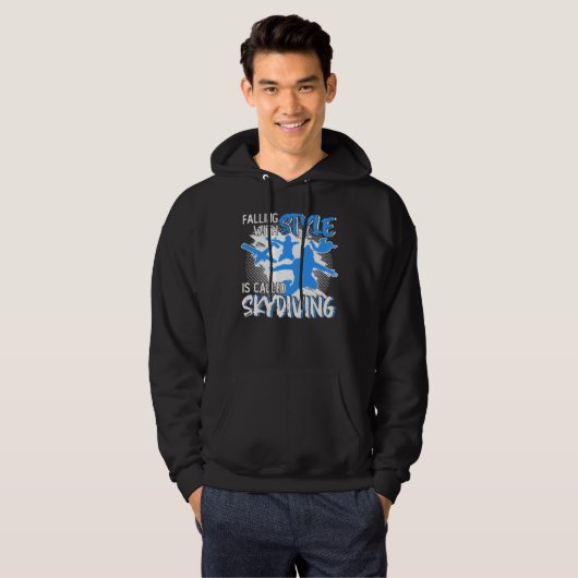 Het vallen met Stijl wordt genoemd Skydiving Hoodie (Voorkant volledig)