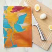 Het vallen Persimmons in Geel Theedoek (Quarter Fold)