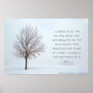 Het vallen Poster van de Sneeuwsneeuw, Versie 1