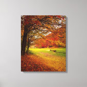 Het vallen van Autonome Lappen op Wandelende Weg Canvas Afdruk (Voorkant)