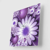 Het vallen van de Liefde Abstracte Bloemen & Fract Vierkante Klok (Hoek)