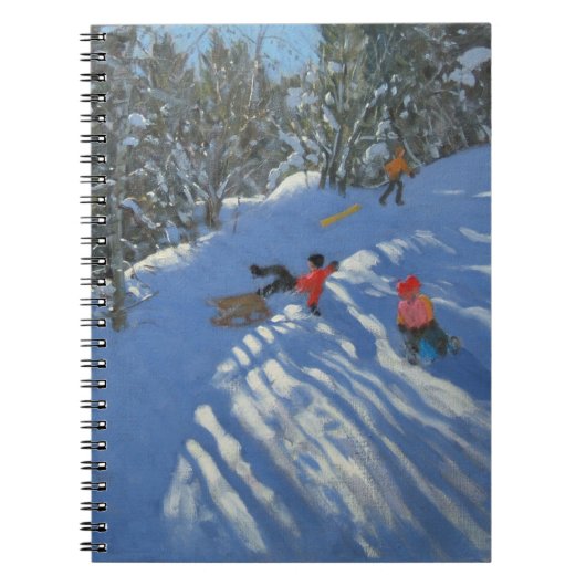 Het vallen van de Sledge Morzine Notitieboek (Voorkant)