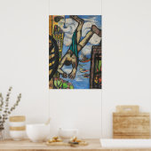 HET VALLENDE MAN POSTER (Keuken)