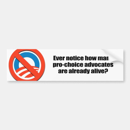 Het valt altijd op hoe voorstanders van een keuze  bumpersticker (Voorkant)