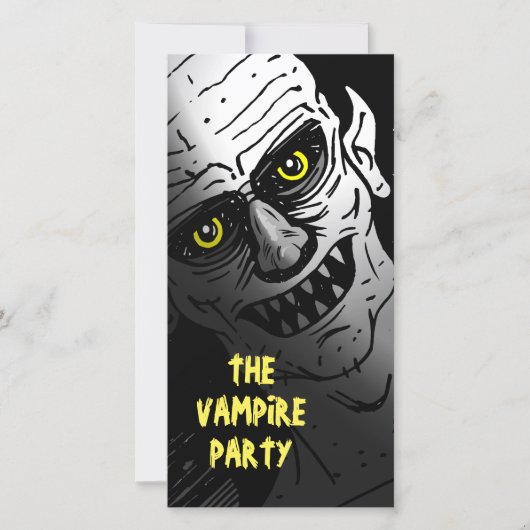 Het Vampier Feest Halloween Uitnodiging (Voorkant)
