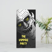 Het Vampier Feest Halloween Uitnodiging (Staand voorkant)