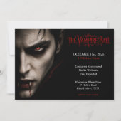 Het Vampire Bal | Gotisch Halloween Feest Kaart (Voorkant)
