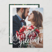 Het Van letters voorzien van het Krijt van de Feestdagenkaart (Voorkant / Achterkant)