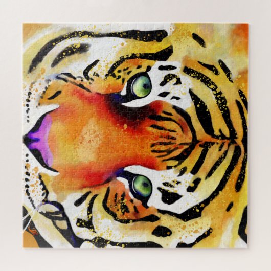 Het vangen van de Majesteit: Een Tijger Legpuzzel (Horizontaal)