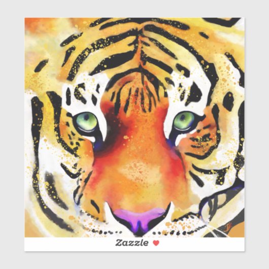 Het vangen van de Majesteit: Een Tijger Sticker (Vel)