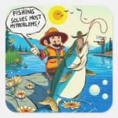 Het vangen van goede vibes! vierkante sticker (Voorkant)