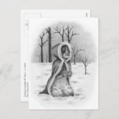 Het vangen van sneeuwvlokken kerst Briefkaart (Voorkant / Achterkant)