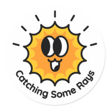 Het vangen van sommige stralen zon Sticker