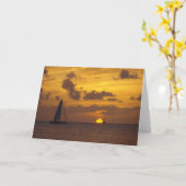Het varen in de Zonsondergang Kaart (Gele Bloem)