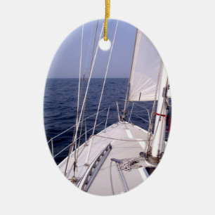 Het varen keramisch ornament