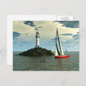 Het varen met dolfijnenbriefkaart briefkaart (Voorkant / Achterkant)