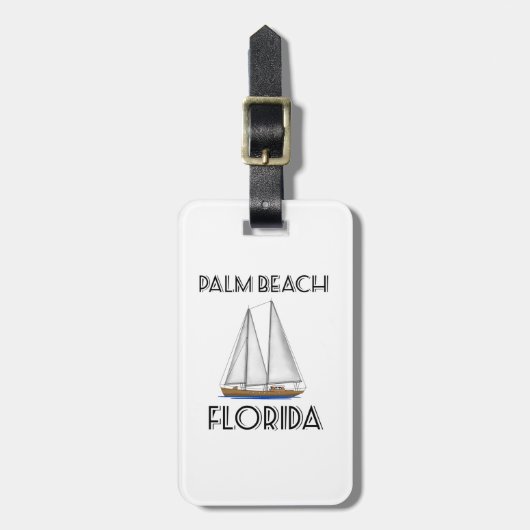 Het Varen van Florida van het Palm Beach Bagagelabel (Voorkant verticaal)