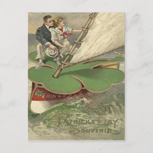 Het Varen van het Paar van de Zeilboot van de Briefkaart