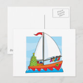 Het Varen van Kerstmis Feestdagenkaart (Voorkant / Achterkant)