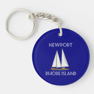 Het Varen van Nieuwpoort Rhode Island Sleutelhanger