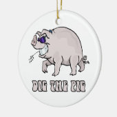 Het varken dig keramisch ornament (Links)