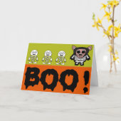 Het varken in het Kostuum van het Skelet zegt Kaart (Gele Bloem)