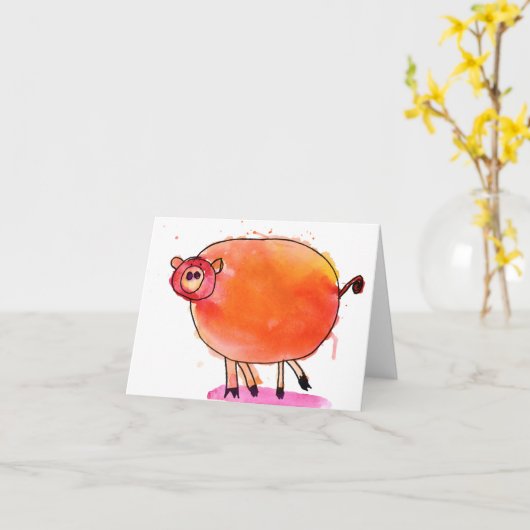 Het Varken van de tango • Nate Perdue, Leeftijd 6 Kaart (Gele Bloem)