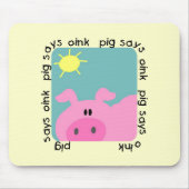 Het varken zegt T-shirts en Giften knor Muismat (Voorkant)